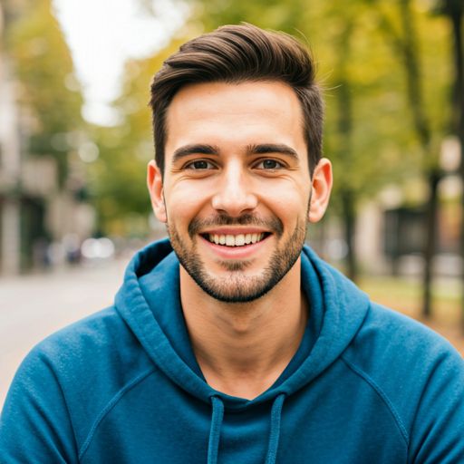 cheerful young man
